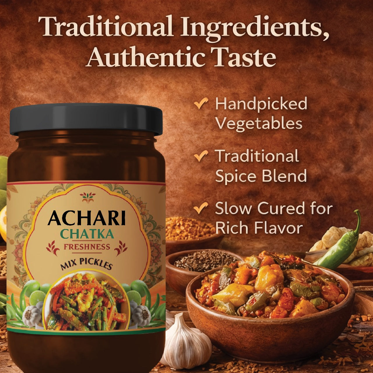 Achari Chatka – Mix Pickles 500gm