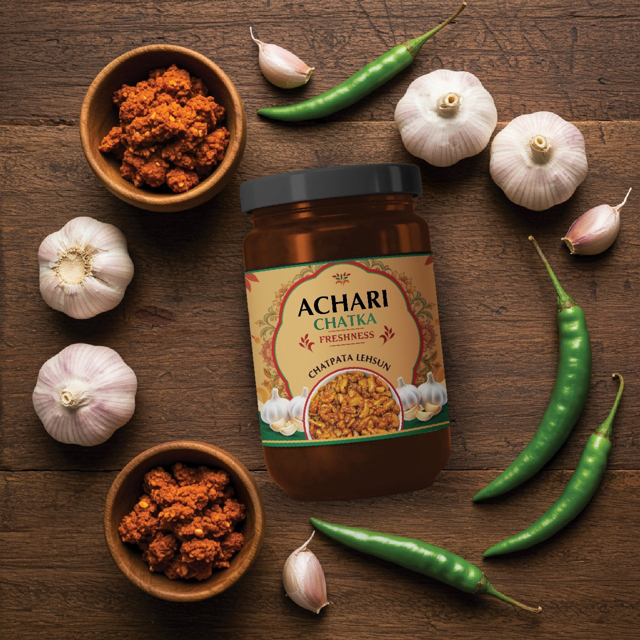 Achari Chatka – Premium Green Chilli Pickle 500gm
